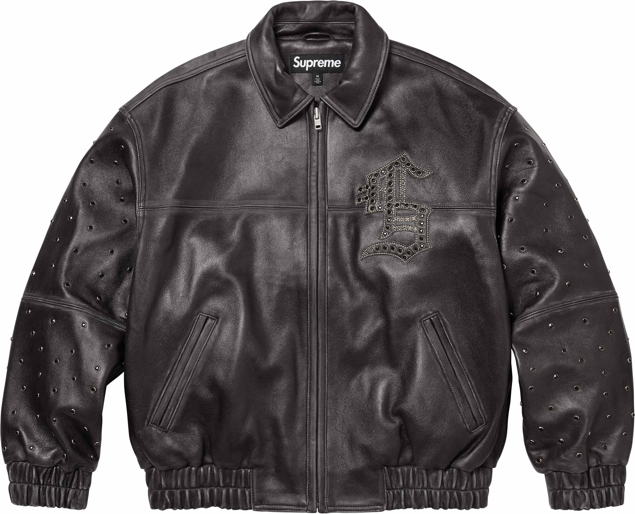 Gem Studded Leather Jacket view 8